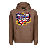 Chestnut American heart southern soul Premium Hoodie - CowGirlArtShop