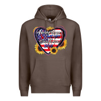 Coffee American heart southern soul Premium Hoodie - CowGirlArtShop