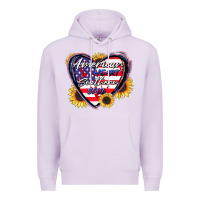 Lilac American heart southern soul Premium Hoodie - CowGirlArtShop