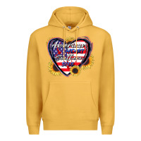 Mustard American heart southern soul Premium Hoodie - CowGirlArtShop