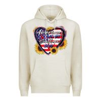 Oatmeal Heather American heart southern soul Premium Hoodie - CowGirlArtShop