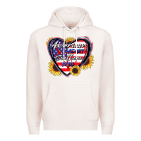 Pale Pink American heart southern soul Premium Hoodie - CowGirlArtShop