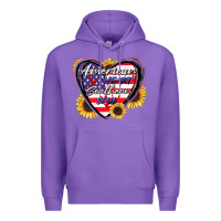 Purple American heart southern soul Premium Hoodie - CowGirlArtShop
