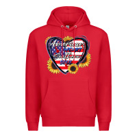 Red American heart southern soul Premium Hoodie - CowGirlArtShop
