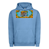 Pigment Pebble Blue mini sunflower libbey cup Urban Hoodie - HRA Design Shop