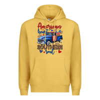 Antique Gold American heart southern soul truck Premium Hoodie - Neo Western