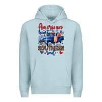 Blue Mist American heart southern soul truck Premium Hoodie - Neo Western