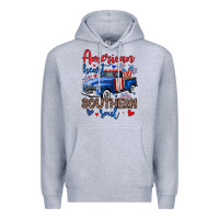 Heather Grey American heart southern soul truck Premium Hoodie - Neo Western