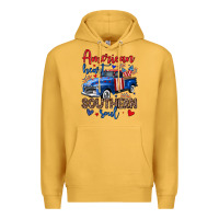 Mustard American heart southern soul truck Premium Hoodie - Neo Western