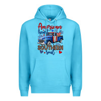 Ocean Blue American heart southern soul truck Premium Hoodie - Neo Western
