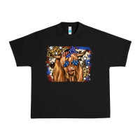 Black 4th of July Highland Cattle Urban Heavy Tee - RanaPortraitStore