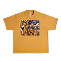 Peanut Butter 4th of July Highland Cattle Urban Heavy Tee - RanaPortraitStore