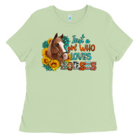 Matcha just a girl who loves horses Ladies Tee - Artiststas