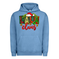 Pigment Pebble Blue Christmas lala claus Urban Hoodie - FaDigitalArtStudio
