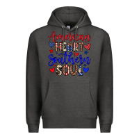Charcoal Heather American heart southern soul Premium Hoodie - Neo Western