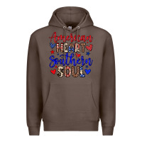 Coffee American heart southern soul Premium Hoodie - Neo Western
