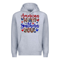 Heather Grey American heart southern soul Premium Hoodie - Neo Western