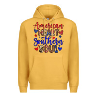 Mustard American heart southern soul Premium Hoodie - Neo Western