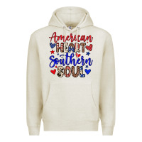Oatmeal Heather American heart southern soul Premium Hoodie - Neo Western