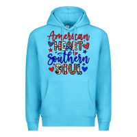 Ocean Blue American heart southern soul Premium Hoodie - Neo Western