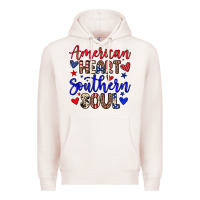 Pale Pink American heart southern soul Premium Hoodie - Neo Western