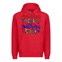 Red American heart southern soul Premium Hoodie - Neo Western
