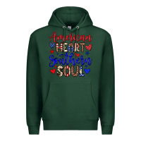 Sports Green American heart southern soul Premium Hoodie - Neo Western
