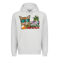 Dove Grey hello summer Premium Hoodie - SublimationCraftShop