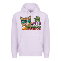Lilac hello summer Premium Hoodie - SublimationCraftShop