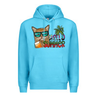 Ocean Blue hello summer Premium Hoodie - SublimationCraftShop