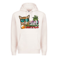Pale Pink hello summer Premium Hoodie - SublimationCraftShop