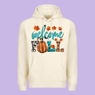 Welcome Fall Premium Hoodie Designed By Hra Design Shop