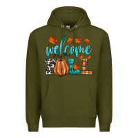 Army Green welcome fall Premium Hoodie - HRA Design Shop