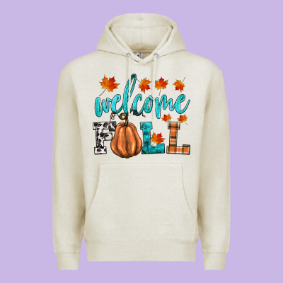 Welcome Fall Premium Hoodie Designed By Hra Design Shop