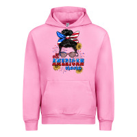 Fuchsia Pink All American Nana 4th of July Urban Hoodie - CowGirlArtShop