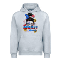 Heather Grey All American Nana 4th of July Urban Hoodie - CowGirlArtShop