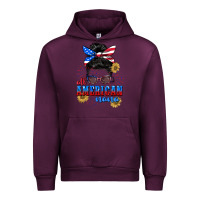 Mauve Wine All American Nana 4th of July Urban Hoodie - CowGirlArtShop
