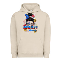 Pigment French Oak All American Nana 4th of July Urban Hoodie - CowGirlArtShop