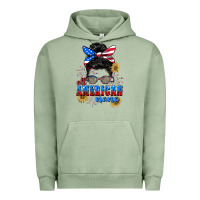 Pigment Oil Green All American Nana 4th of July Urban Hoodie - CowGirlArtShop
