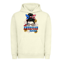 Pigment Pistachio All American Nana 4th of July Urban Hoodie - CowGirlArtShop