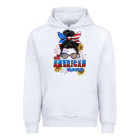 White All American Nana 4th of July Urban Hoodie - CowGirlArtShop