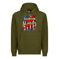 Army Green American honey 4th of july Premium Hoodie - CowGirlArtShop