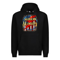 Black American honey 4th of july Premium Hoodie - CowGirlArtShop