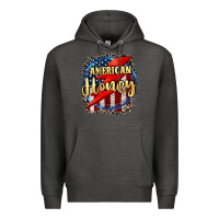 Charcoal Heather American honey 4th of july Premium Hoodie - CowGirlArtShop