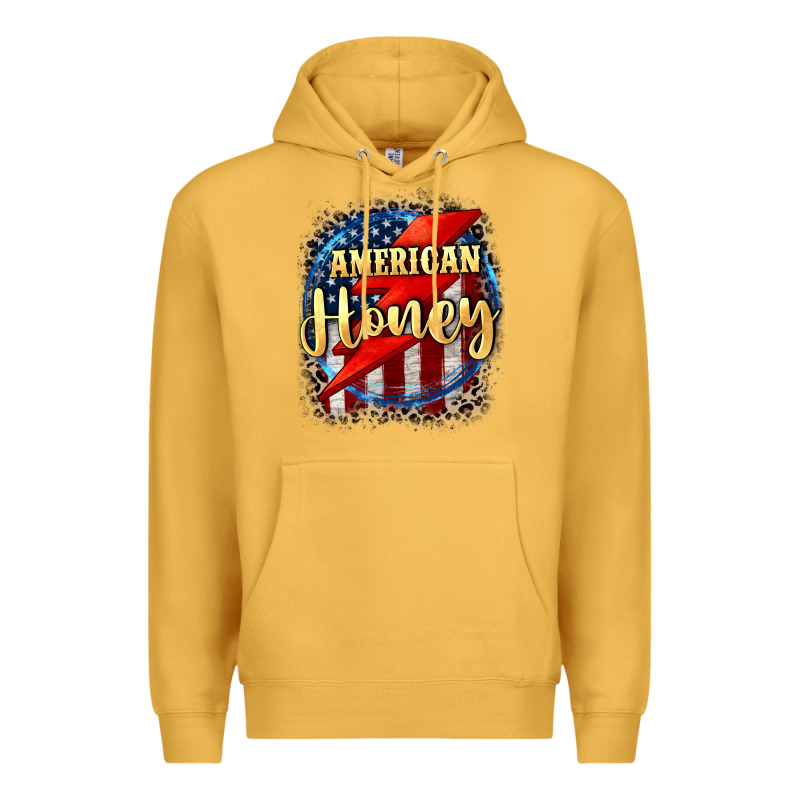 American Honey 4th Of July Premium Hoodie by CowGirlArtShop | Teevron