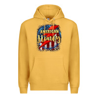 Mustard American honey 4th of july Premium Hoodie - CowGirlArtShop