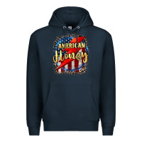 Navy American honey 4th of july Premium Hoodie - CowGirlArtShop
