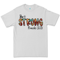 Dove Grey she is strong provebs Premium Tee - CowhideDigitalArt