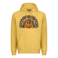 Antique Gold fall pumpkin rainbow Premium Hoodie - HRA Design Shop
