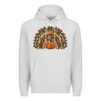Dove Grey fall pumpkin rainbow Premium Hoodie - HRA Design Shop